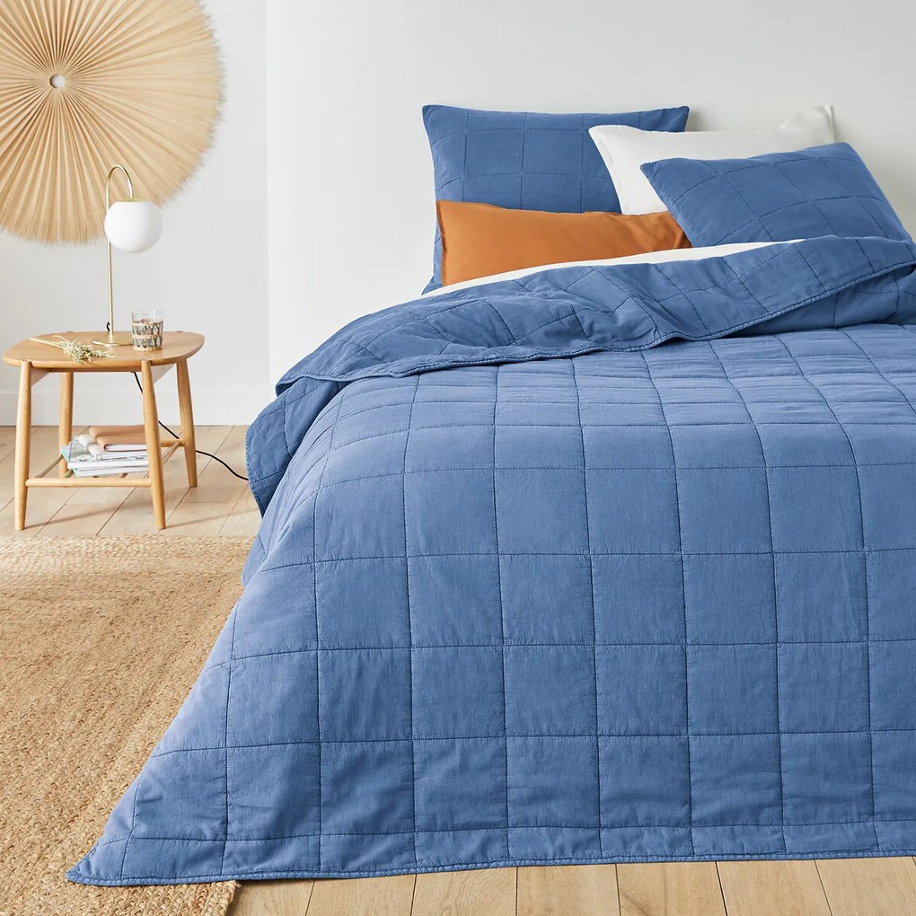 Gematelasseerde beddensprei in gewassen katoen, Sparrow