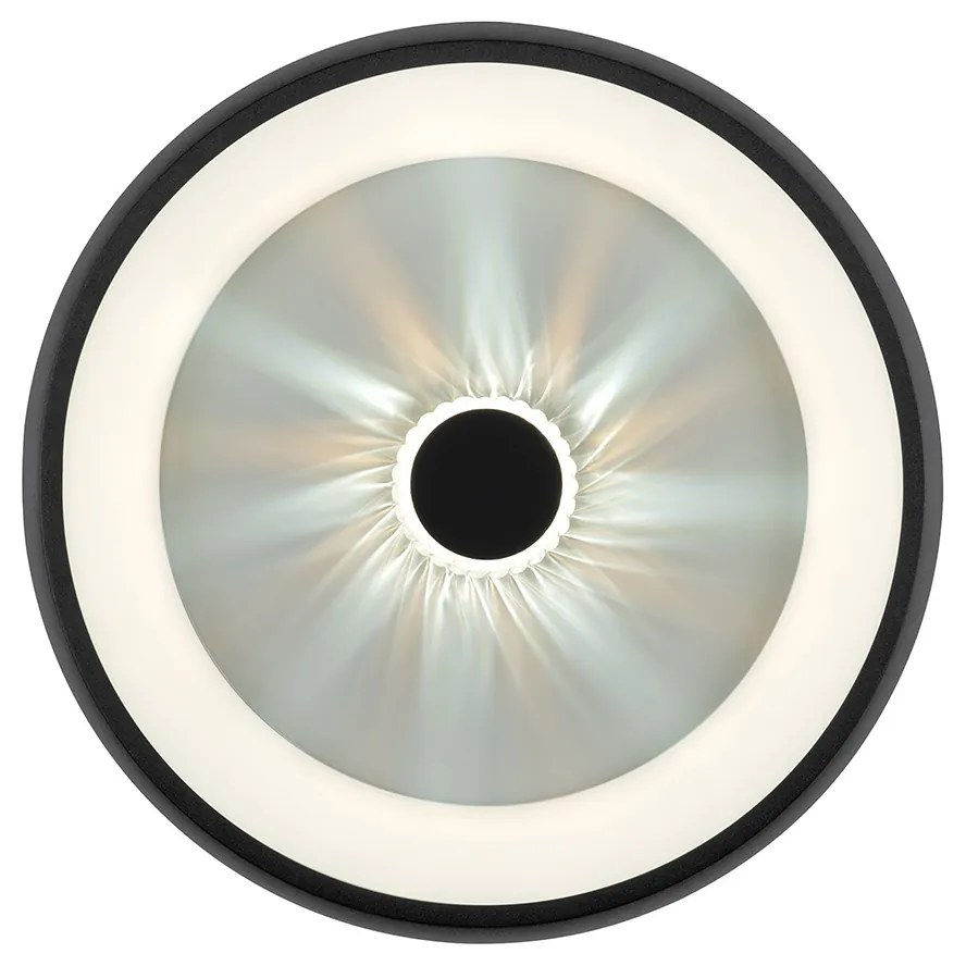 Plafondlamp met dimmer zwart incl. LED met afstandsbediening - Ghislaine Modern rond Binnenverlichting Lamp