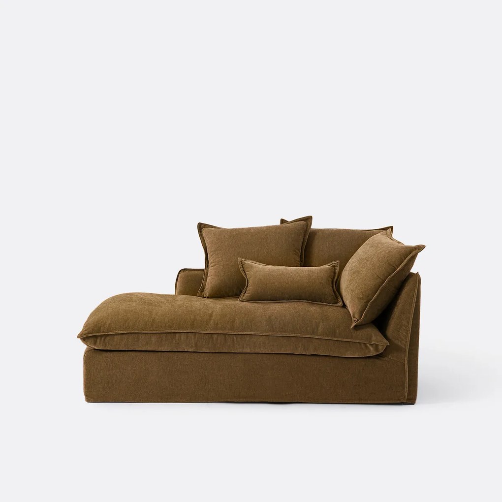 Longchair links, afneembare hoes, in gemêleerd polyester, ODNA