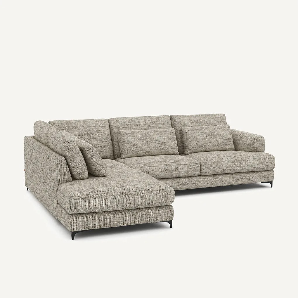 Hoekslaapbank links gespikkeld visgraatmotief, Marsile