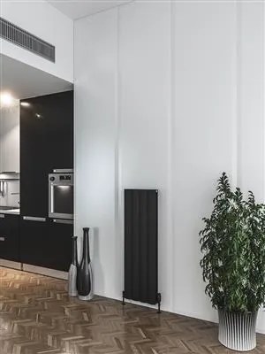 Eastbrook Guardia radiator 35x120cm aluminium 1280W zwart mat