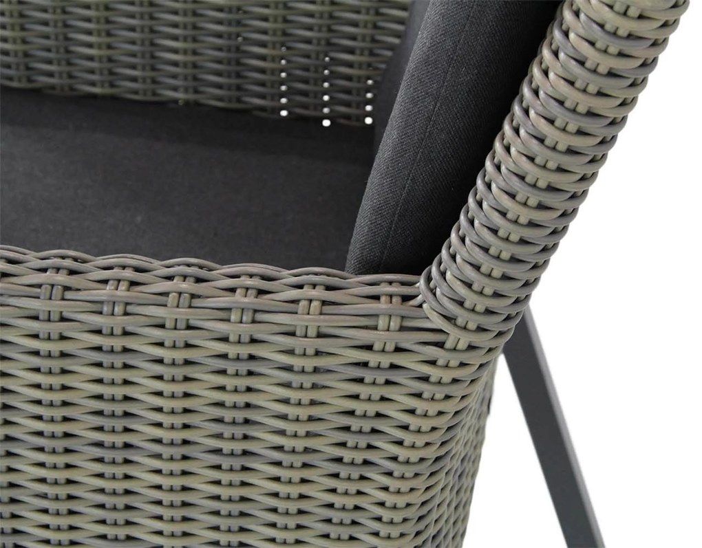 Tuinset 4 personen 90 cm Wicker Taupe Garden Collections Oxbow/Veneto