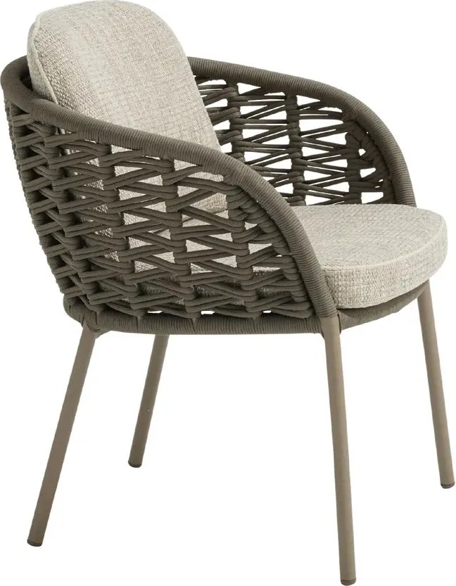 4 Seasons Outdoor Vera tuinstoel Mocca Tuinstoel beige weerbestendig