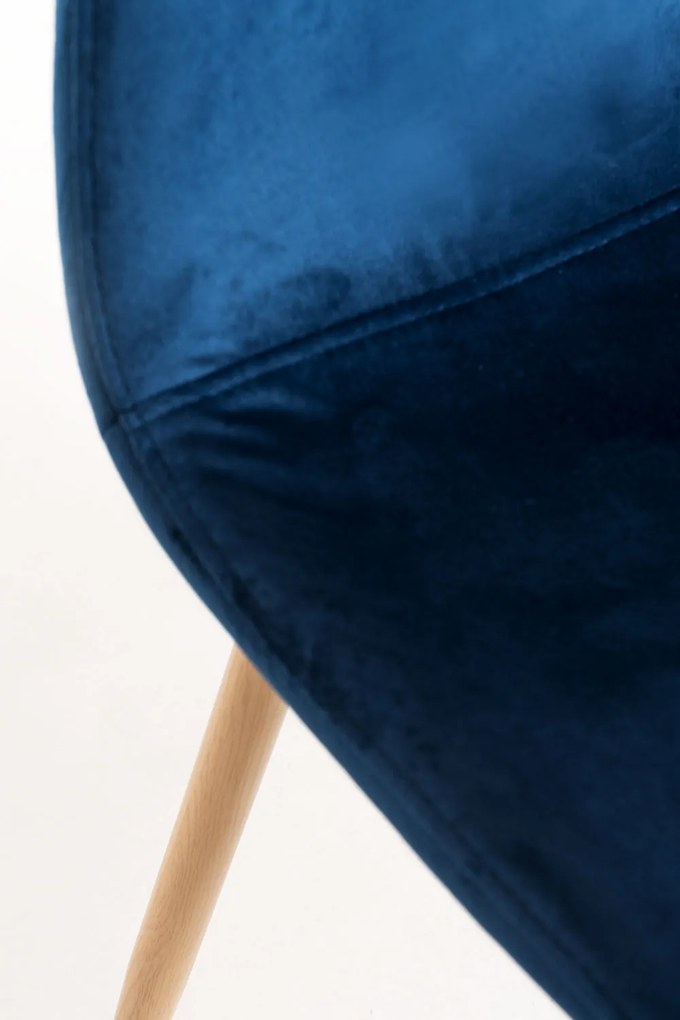 Set van 4 Teok Fluwelen Stoelen