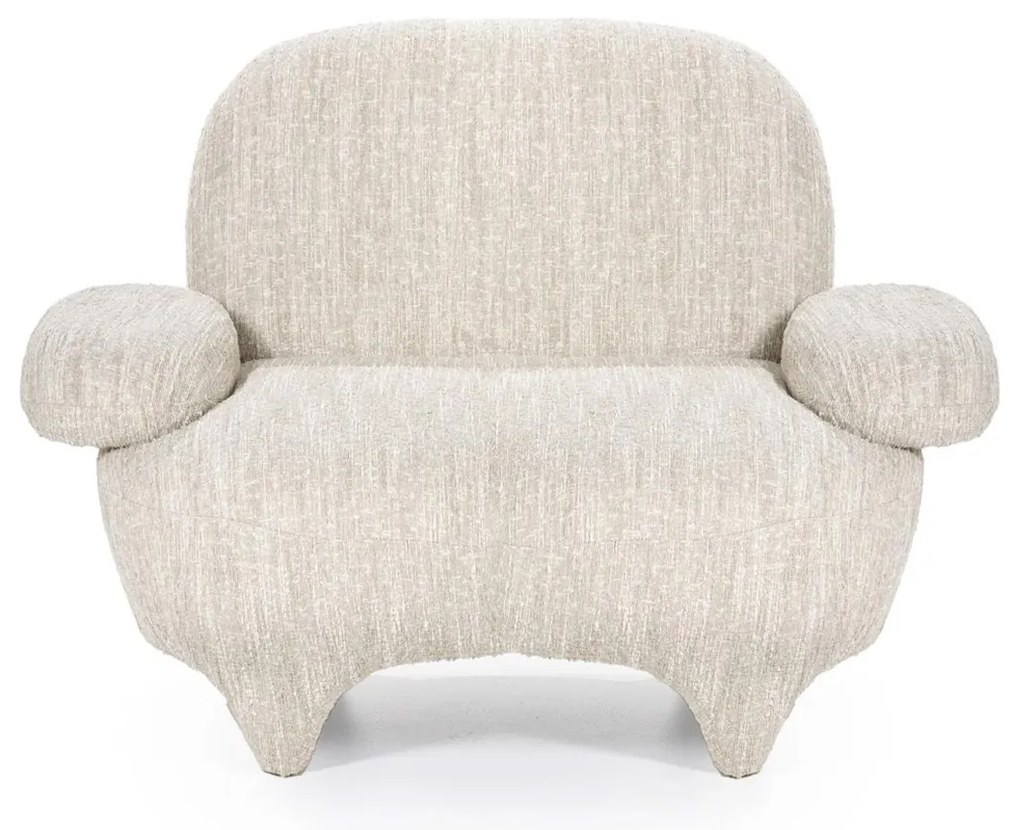 Design Fauteuil Beige Stof