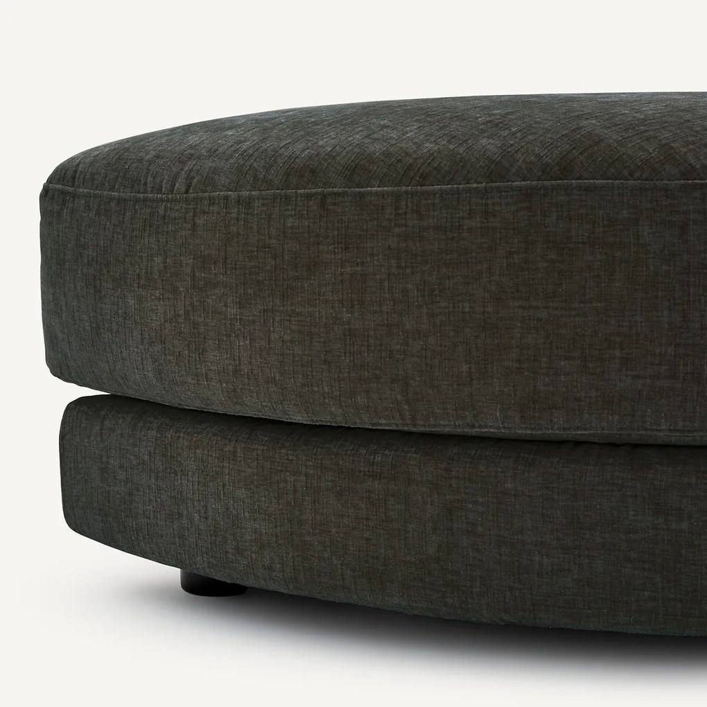 Modulaire voetensteun in chenille fluweel, TIBERIO