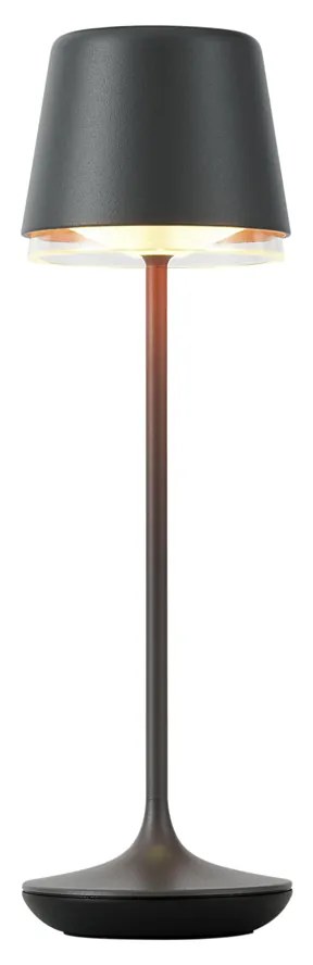 Buitenlamp met dimmer Tafellamp met dimmer zwart incl. LED IP65 oplaadbaar met laadstation - Treble Modern IP65 Buitenverlichting rond Lamp