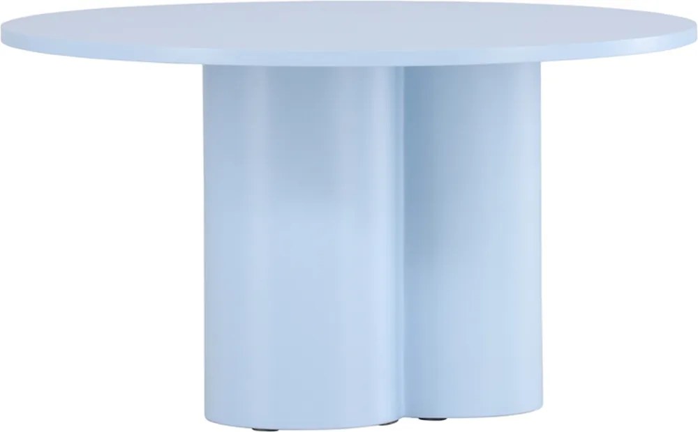 Salontafel Met Cilindervormige Poten Blauw - 80 X 80cm.