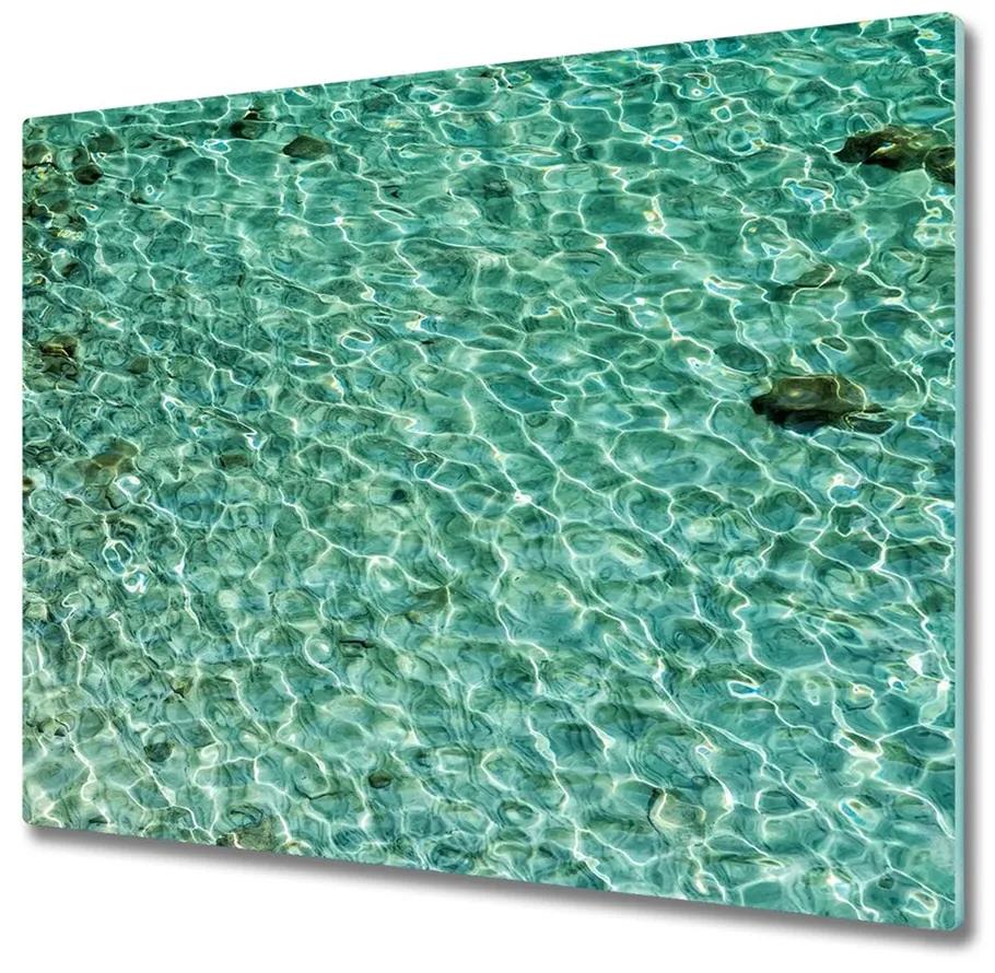 snijplank glas Transparant water 60x52cm