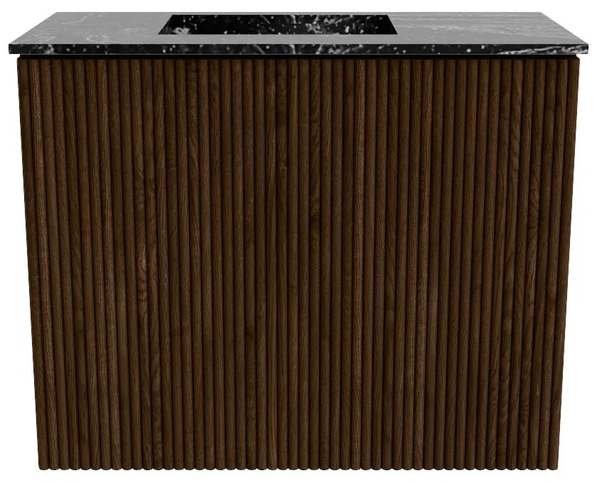Mondiaz Joya DLux 50cm toiletmeubel walnut met wastafel faye links 1 kraangat lava
