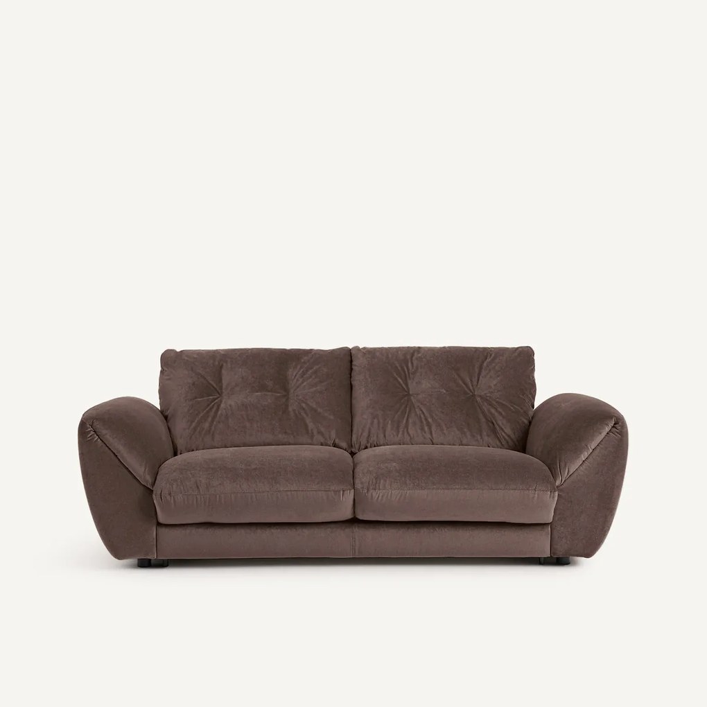 3-zits slaapbank in linnen fluweel, EDGAR