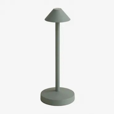 Draadloze Led-tafellamp Van Ijzer Emilija Celadon - Sklum