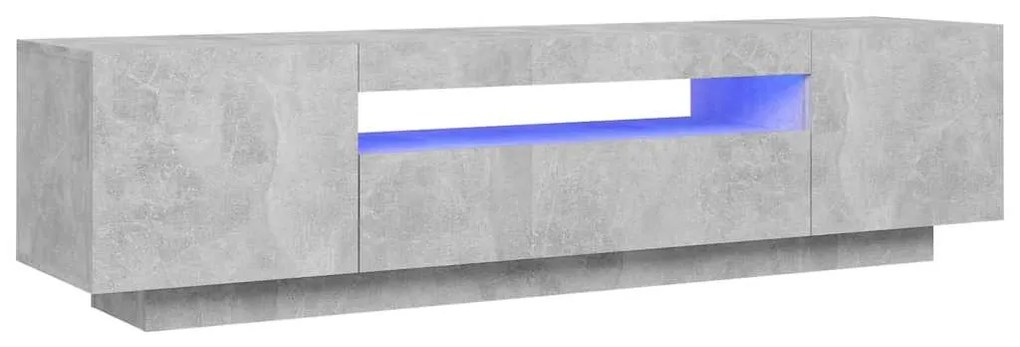 vidaXL Tv-meubel met LED-verlichting 160x35x40 cm betongrijs