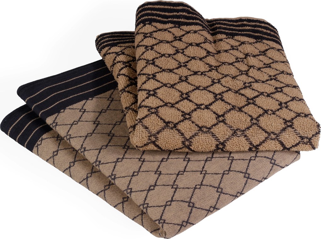 Keuken-&amp;Theedoek deluxe– set van 12 – beige