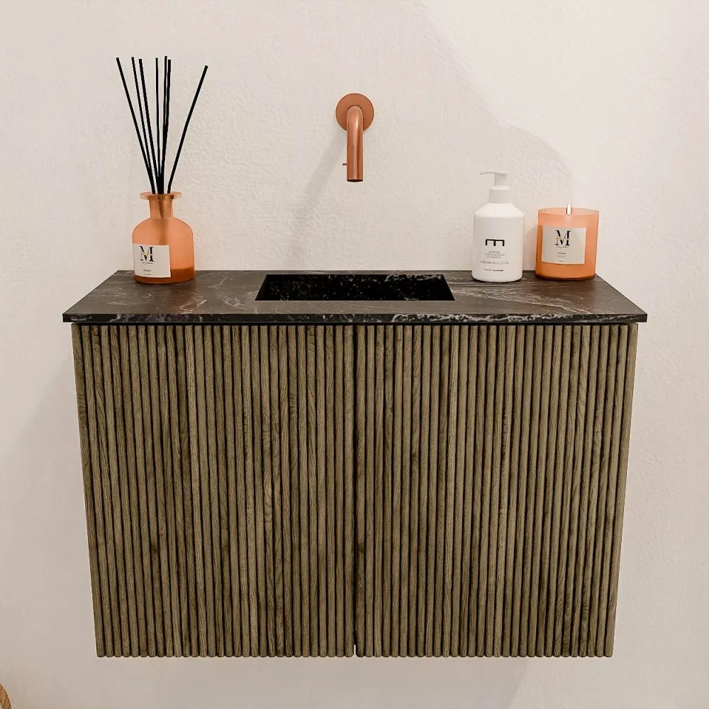 Mondiaz Joya DLux 60cm toiletmeubel dusk met wastafel faye midden zonder kraangat lava