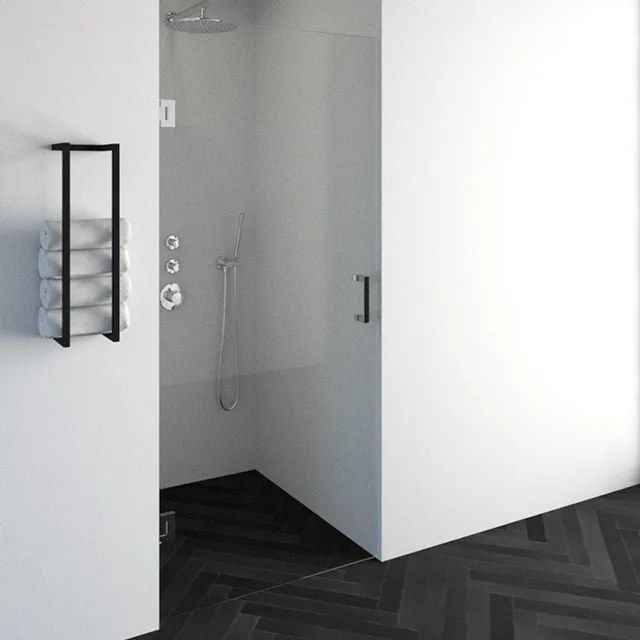 BRAUER Void nisdeur helder glas 90x200 omkeerbaar incl. glascoating chroom GS-VON1H90200CE