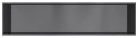 Hotbath &MORE Inbouwbox of inbouwnis - 30x120x10 - Geborsteld zwart PVD BOX120MBP