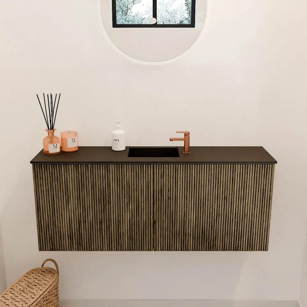 Mondiaz Joya 100cm toiletmeubel dusk met wastafel faye midden 1 kraangat urban