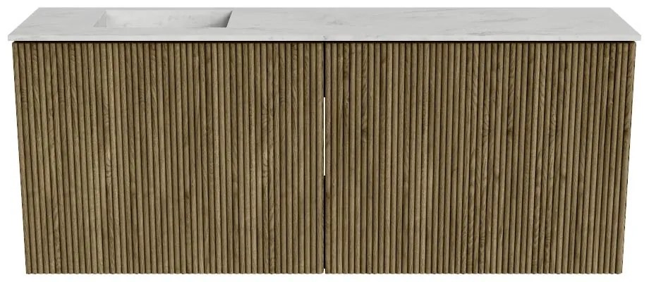 Mondiaz Joya DLux 100cm toiletmeubel dusk met wastafel faye links zonder kraangat opalo