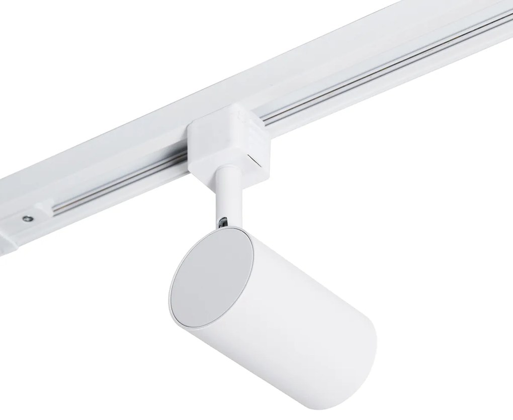 Modern 1-fase railsysteem met 15 Spot / Opbouwspot / Plafondspots wit - Iconic Jeana Modern GU10 Binnenverlichting Lamp