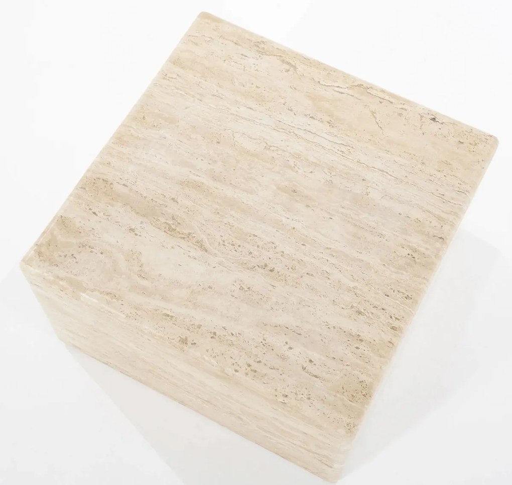 Travertin Salontafel Vierkant - 60 X 60cm.