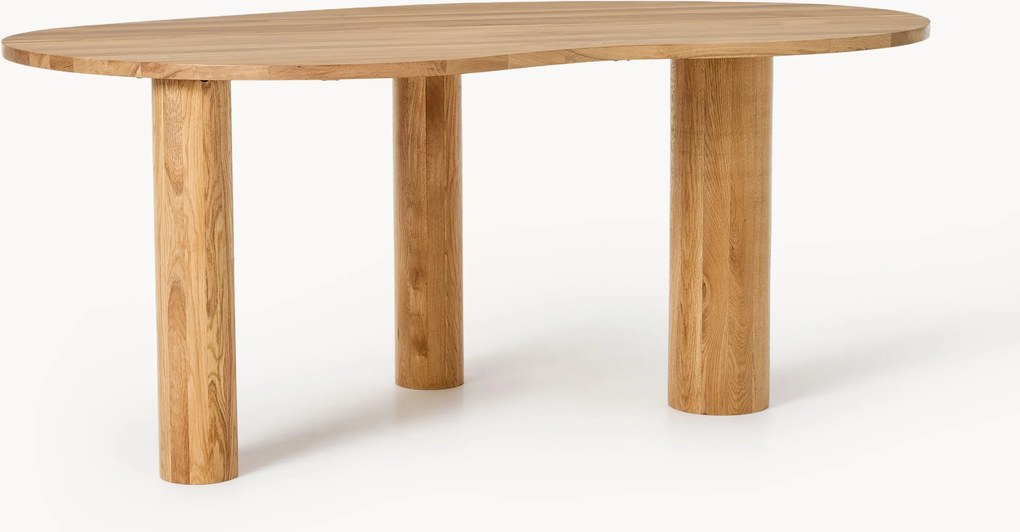 Eettafel Naruto van eikenhout in organische vorm, in verschillende formaten