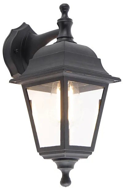 Klassieke buiten wandlamp zwart IP44 - Capital