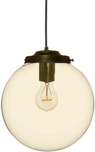 Metz Amber Glazen Design Hanglamp, ?30x32cm, Zwart