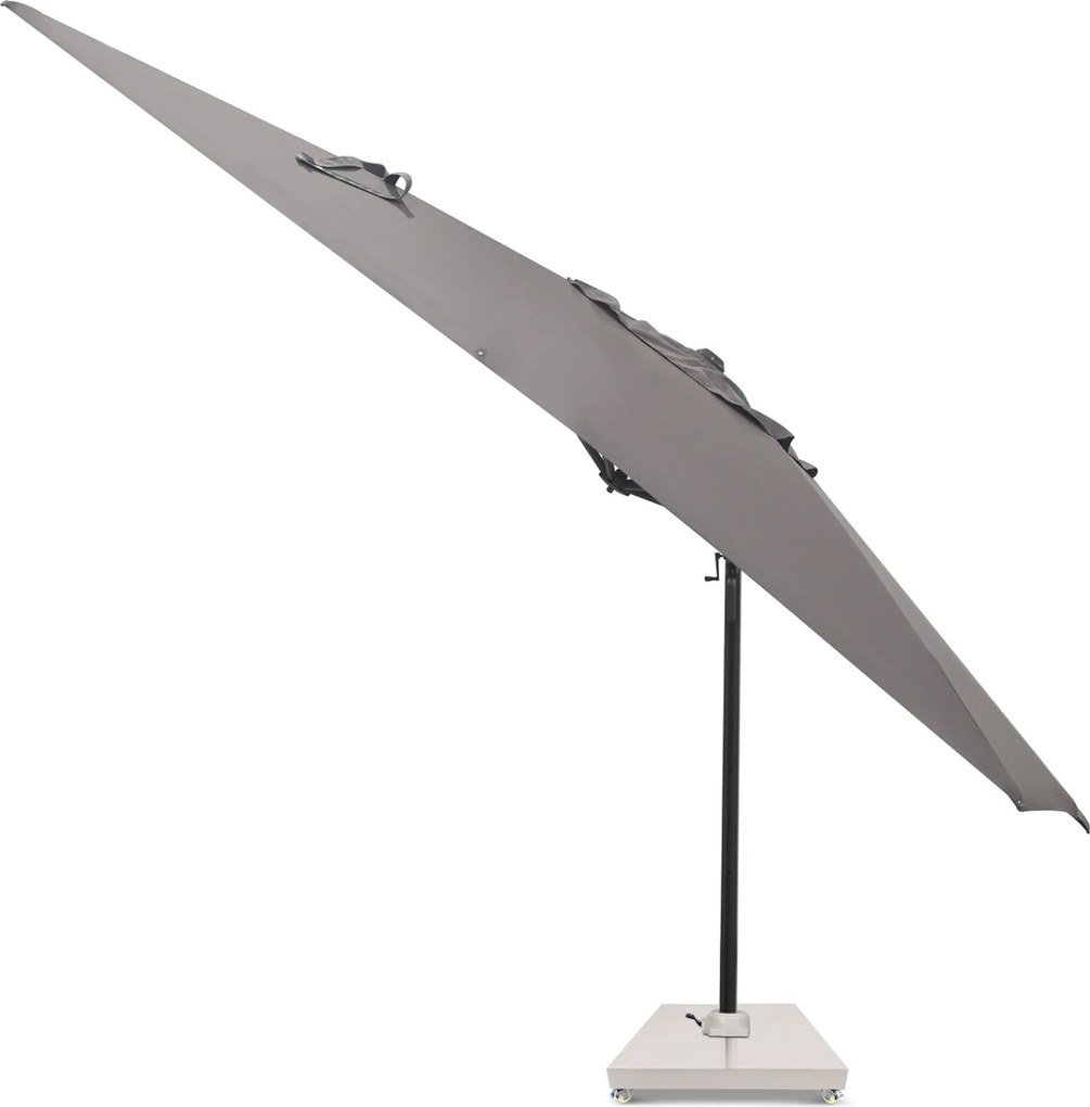 Zweefparasol 3x3m S2 Excellent (incl. voet en hoes) Taupe-naturel-bruin Camello Luna
