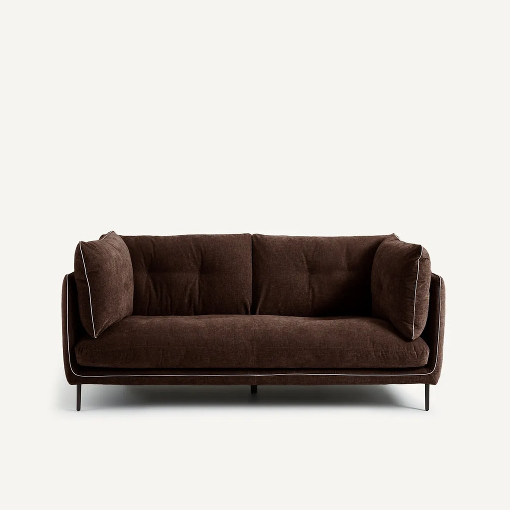 2-zits bank, chenille fluweel, Botero