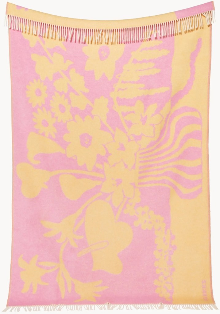 Wollen plaid Klekks No. 10 met franjes