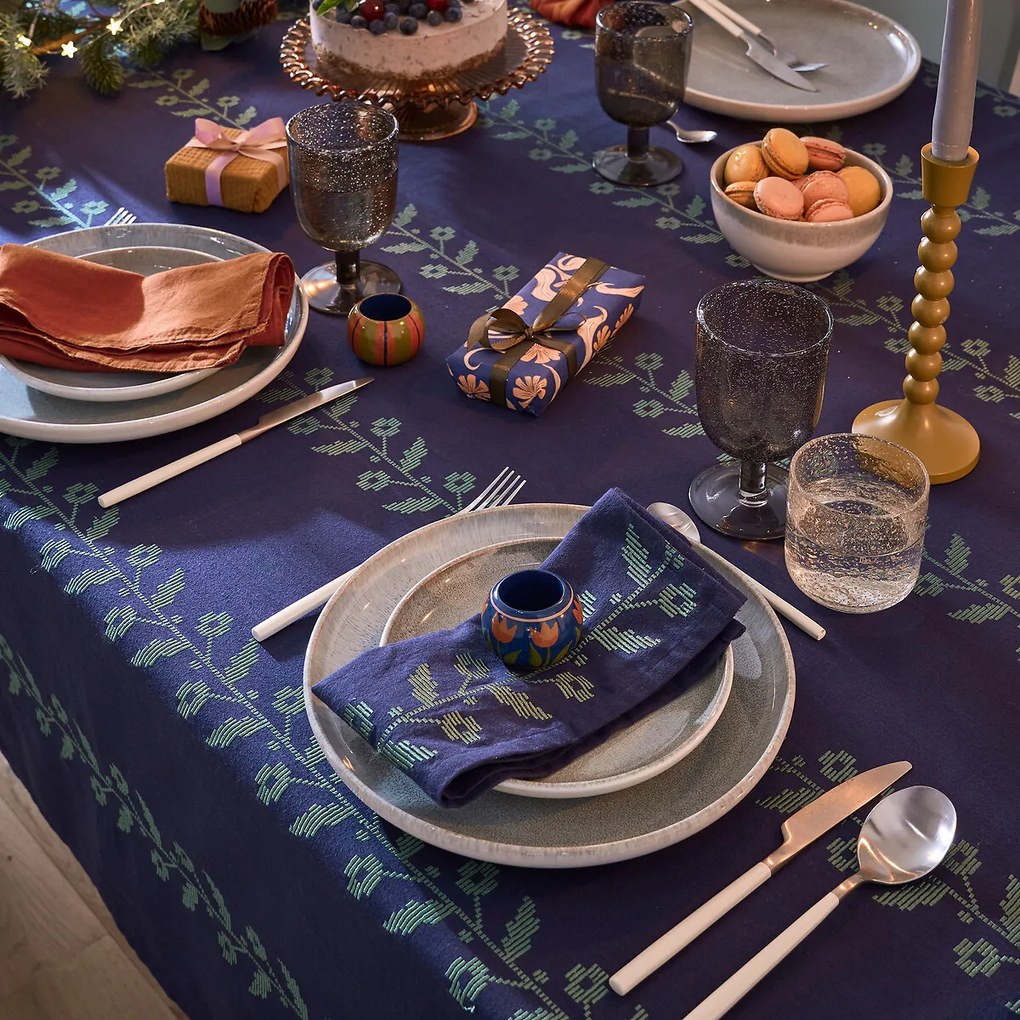 Geborduurd gewassen katoenen tafelkleed, Auvray