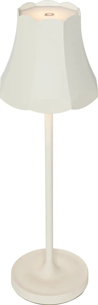 Retro tafellamp off-white oplaadbaar IP44 - Granny