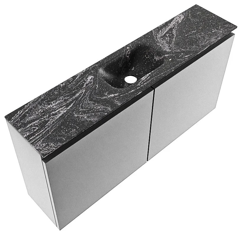 Mondiaz Ture DLux toiletmeubel 100cm plata met wastafel lava midden met kraangat