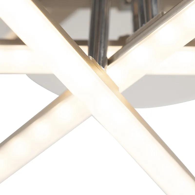 Design plafondlamp staal incl. LED verstelbaar - Simona Sei Design, Modern Binnenverlichting Lamp