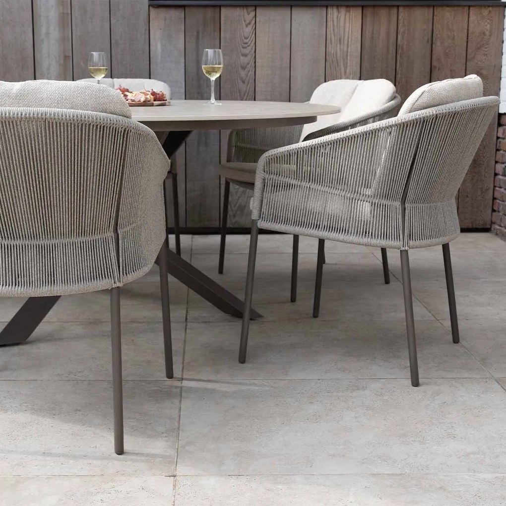 4 Seasons Florence dining chair terre with 2 cushions