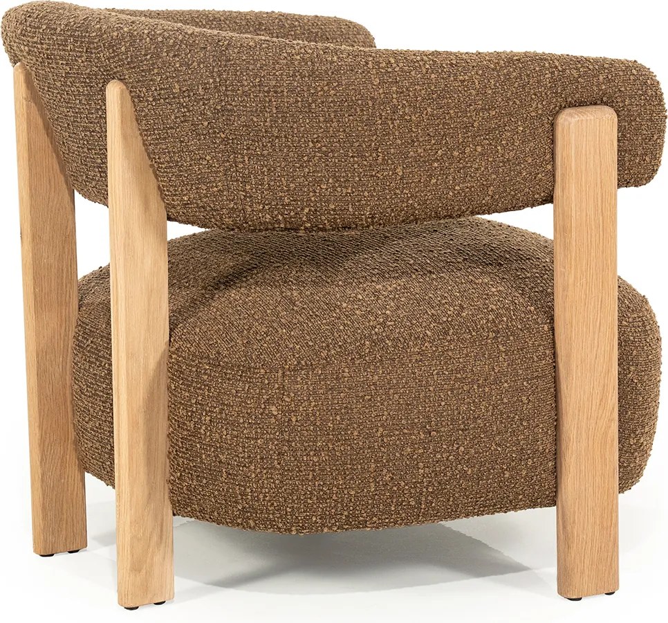 Armleuningstoel Boucle Bruin