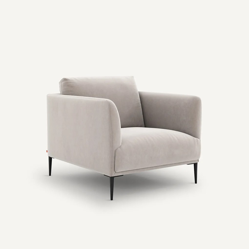 Fauteuil in fluweel, Oscar design E. Gallina