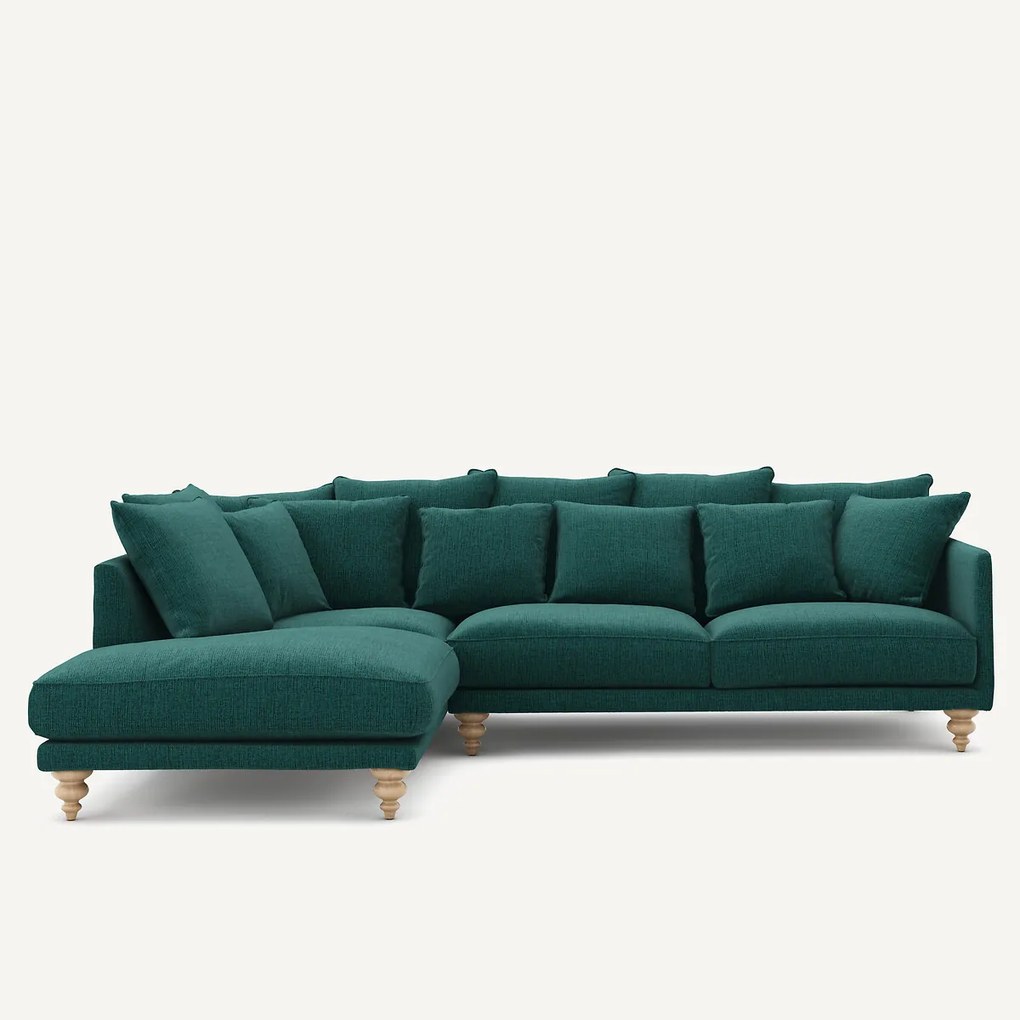 Hoekbank, in gevlekt canvas, LAZARE