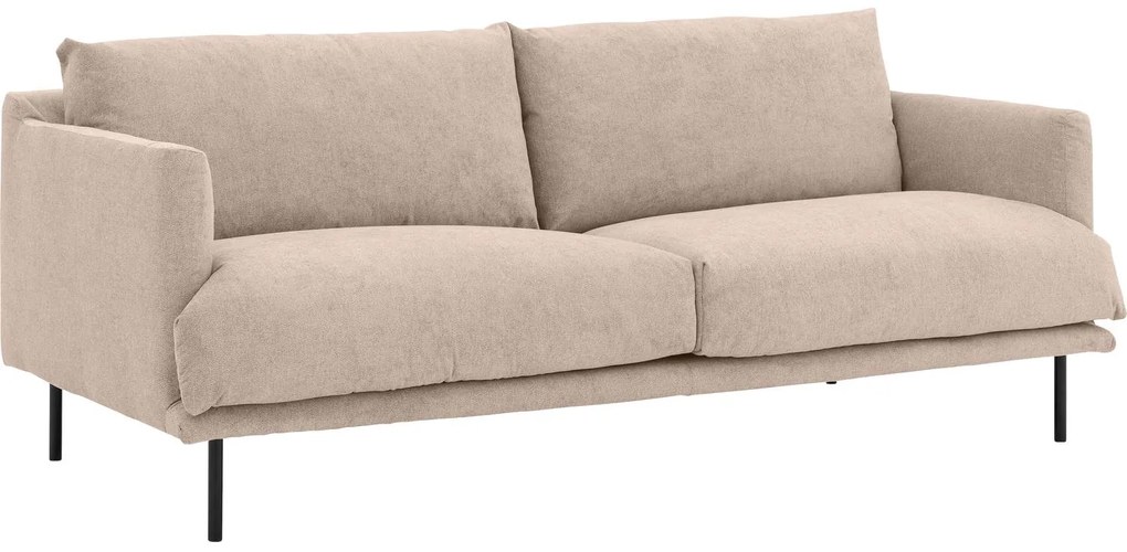 Goossens Bank Luxor Stof beige, stof, 2-zits, modern design