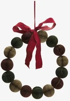 Kerstdecoratieve Krans Ø30 Cm Van Leino-papier Granaat - Sklum