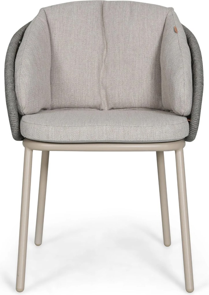 Tuinset Ronde Tuintafel 6 personen 158 cm Rope Zand/Beige  Santika Furniture Santika