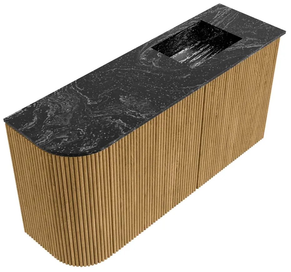 Mondiaz Joya DLux 80cm toiletmeubel ronding links oak met wastafel faye rechts 1 kraangat lava