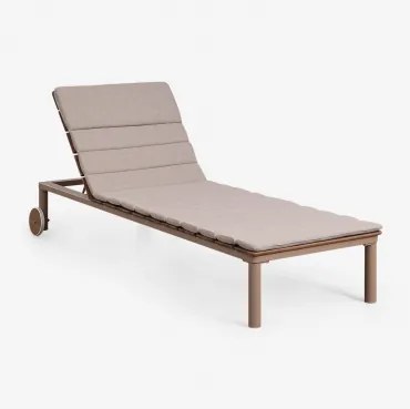 Set Van 2 Verstelbare Ligstoelen Van Acaciahout En Staal Sirka Moka Bruin - Sklum