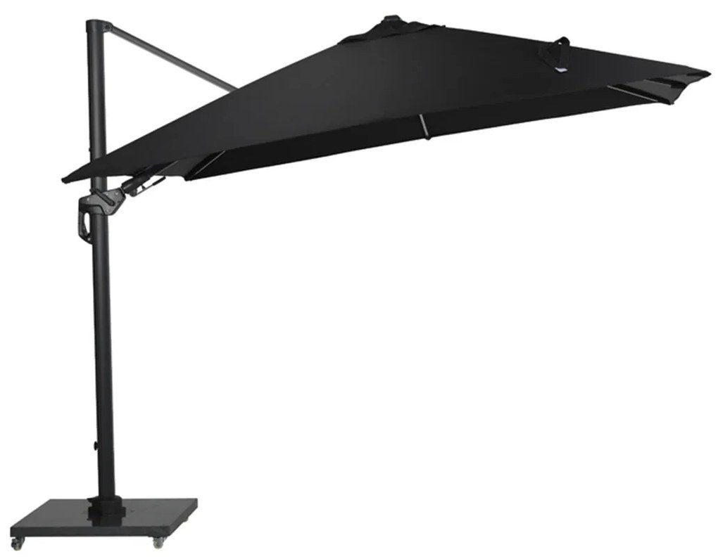Garden Impressions Hawaii Lumen LED zweefparasol 300x300 -donker grijs - zwart