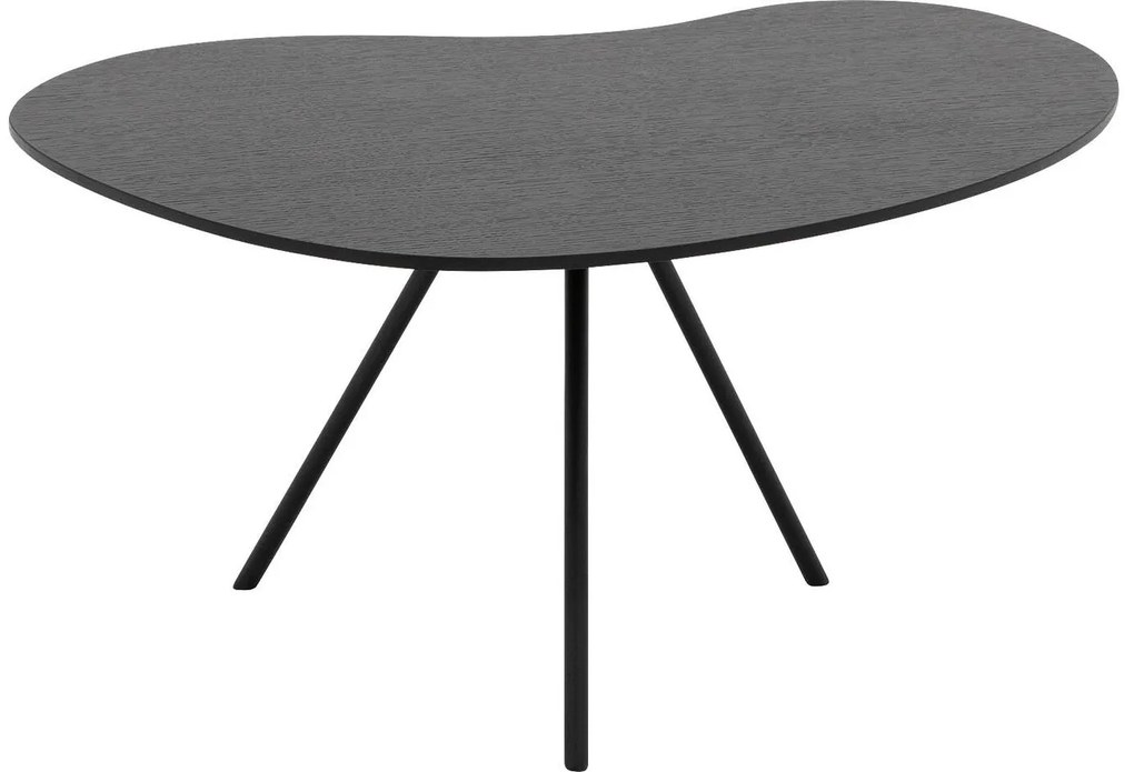 Goossens Salontafel Zyan organisch, hout eiken zwart, modern design, 76 x 36 x 69 cm