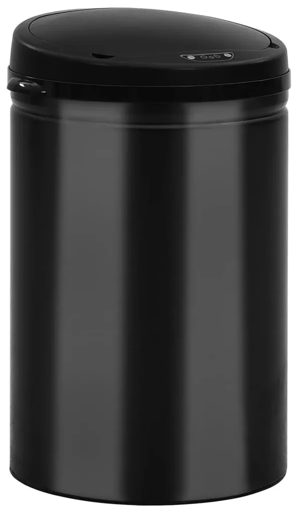 vidaXL Prullenbak met automatische sensor 30 L koolstofstaal zwart