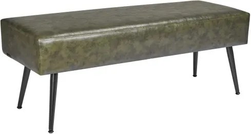 VEVOR Slaapkamerbank Bedbank (40 x 110 x 43 cm) van PU-leer met metalen poten en stiksels, gestoffeerde schoenenbank met een draagvermogen van 300 kg, moderne voetenbankzitting voor woonkamer eetkamer hal groen