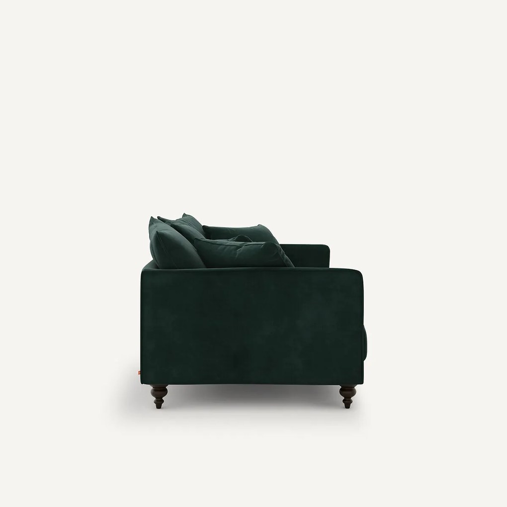 3-zits compacte fluwelen bank, Lazare