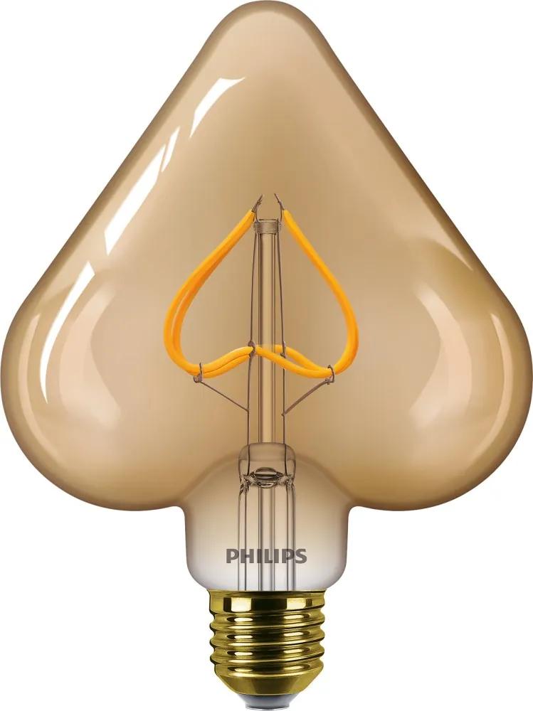 Philips Classic LEDbulb Vintage E27 Heart 2.3W 820 Goud | Vervangt 12W